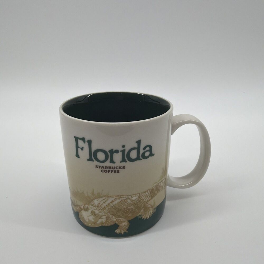 Starbucks Coffee Mug Florida Alligator Global Icon Collectors Series 16 oz 2010